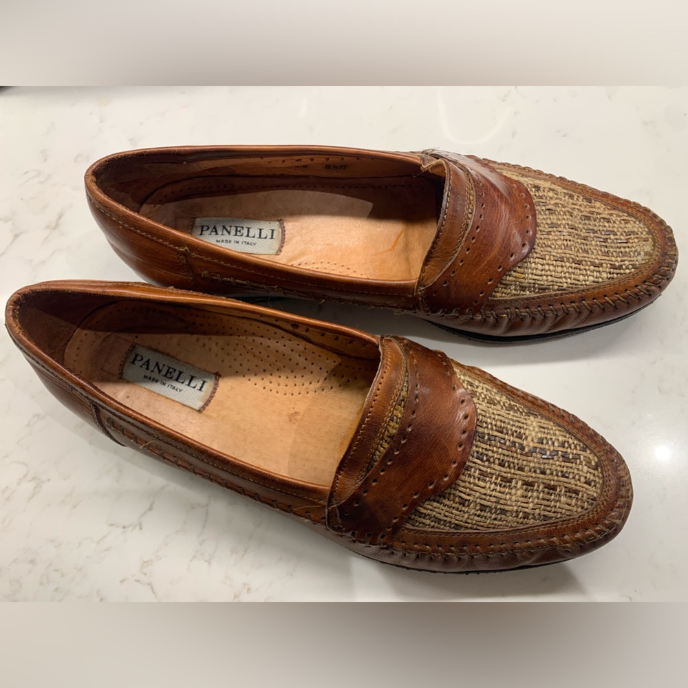 Panelli Made in Italy Brown Leather Loafers for Men